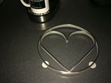 stainless steel heart trivet