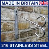 short 5mm rod stainless steel hanging basket bracket