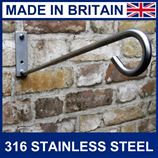 8mm rod stainless steel hanging basket bracket