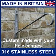 custom made stainless steel hanging basket bracket