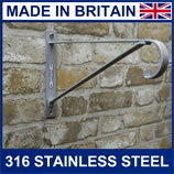 minimal stainless steel hanging basket bracket