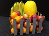 square stainless steel fruit bowl