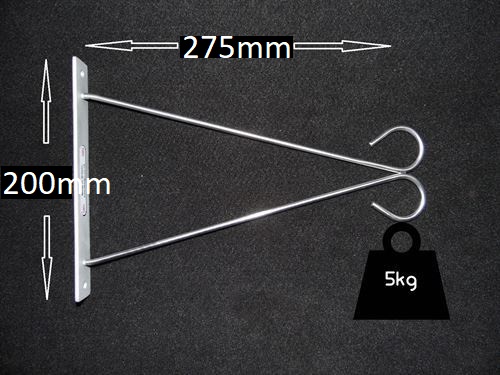 5mm rod stainless steel hanging basket bracket