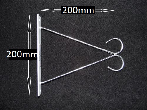 short 5mm rod stainless steel hanging basket bracket