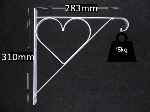 heart stainless steel hanging basket bracket