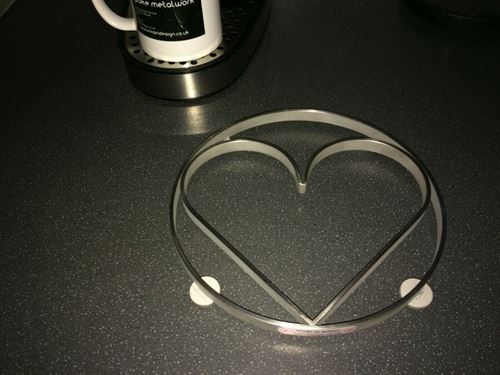 heart stainless steel trivet