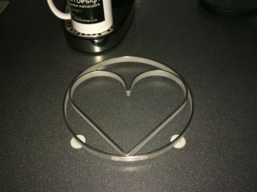 heart stainless steel trivet